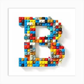 Letter B Made of Iron Art Print