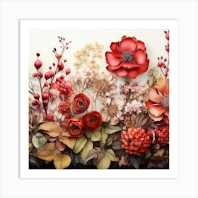 Red Flowers Art Print