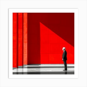 Man In Red Art Print