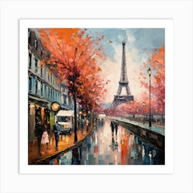 Paris In Autumn - expressionism Art Print