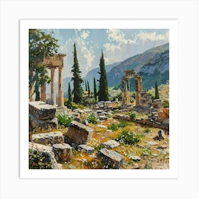 Ruins Of Delphi Art Print