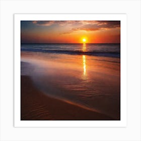 Sunset On The Beach 252 Art Print