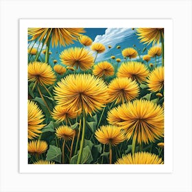 Dandelion's Dance of Life Art Print