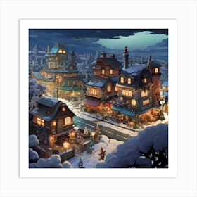 Christmas Village Art Print