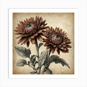 Chrysanthemums Art Print