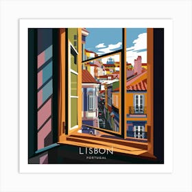 Lisbon Window in Matisse Style Art Print