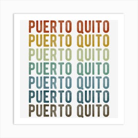 Puerto Quito City Ecuador Retro Art Print