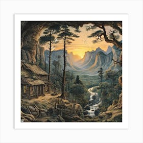 Cabin In The Woods 3 Art Print