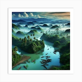 Sunrise In Vietnam Art Print