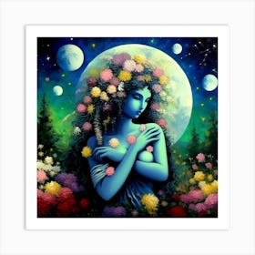 Moon Goddess Art Print