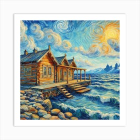 Cabin By The Sea Art Print