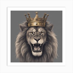 Lion With Crown Art Print