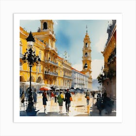 Lisbon City 1 Art Print