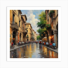 Wet Street Art Print