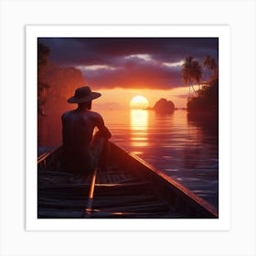 Sunsets on the Water 1 Art Print