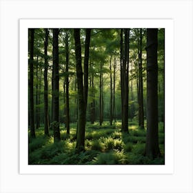 Ferns In The Forest 2 Art Print