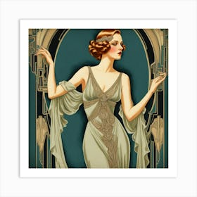 Deco Woman 6 Art Print