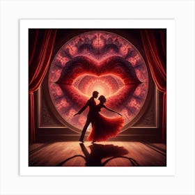 Couple Dancing In Front Of A Window Art Print