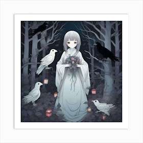 Crows In The Forest Art Print