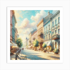 Paris City Street Art Print Art Print