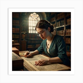 The Young Librarian 4 Art Print