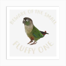 Green Cheek Conure Beware Of Conure Art Print