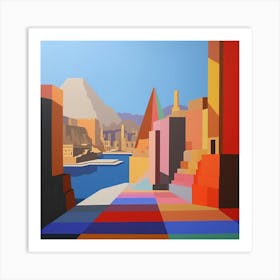 Abstract Travel Collection Cairo Egypt 3 Art Print