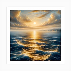 Sunset Over The Ocean Art Print