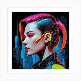 Cyberpunk Girl 1 Art Print