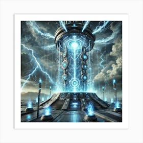 Stormwall Tower Energy Fields Art Print