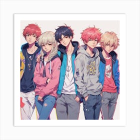 Portrait Of Teenage Friends As A Cool Group 1 1 2 Art Print