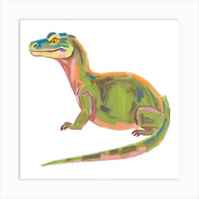 Komodo Dragon Lizard 03 Art Print