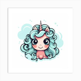 Cute Unicorn 695 Art Print