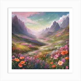 Valley Of Flowers Art Print