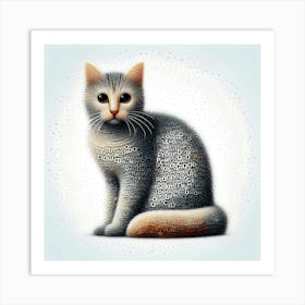 Cat With Dots Art Print