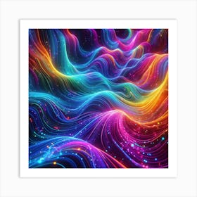 Abstract Wave Pattern Art Print