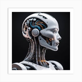 3d Rendering Of A Female Robot 4 Art Print