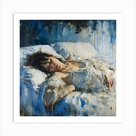 Repose in Blue Art Print