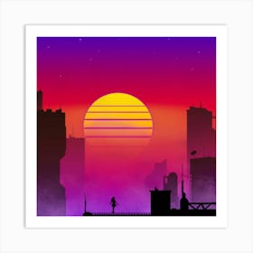 Sunset In The City Art Print