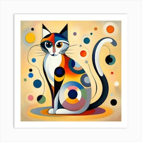 Abstract Cat 9 Art Print