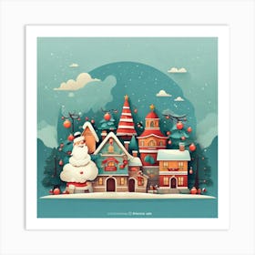 Christmas Village Art Print