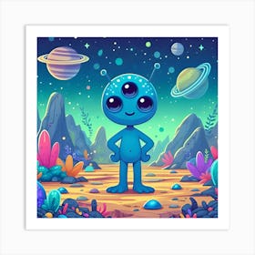 Alien Being On Alien Planet Art Print