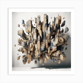 Abstract Wood Sculpture 1 Art Print
