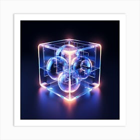 Cube Of Light 2 Art Print