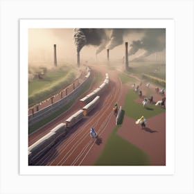 Horse Race 11 Art Print