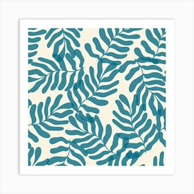 Blue Leaves Art Print