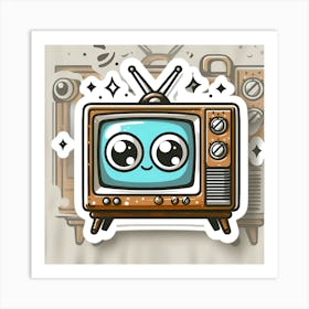 Cartoon Tv Art Print