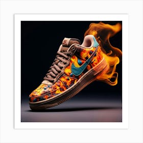 Nike Air Force 1 Fire 1 Art Print