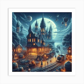 "Wizard's Warped Castle" Moon Manors Collection [Risky Sigma] Art Print