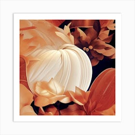 Sculpted Pumpkin Still Life Art Print